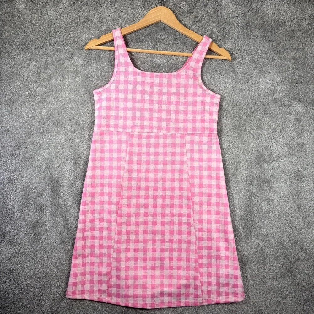 Old Navy Dress Youth Girls‎ XL Pink Gingham Empire Waist Sleeveless Barbiecore